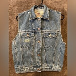 ENUF BRAND VINTAGE circa 1990’s Denim Vest size medium